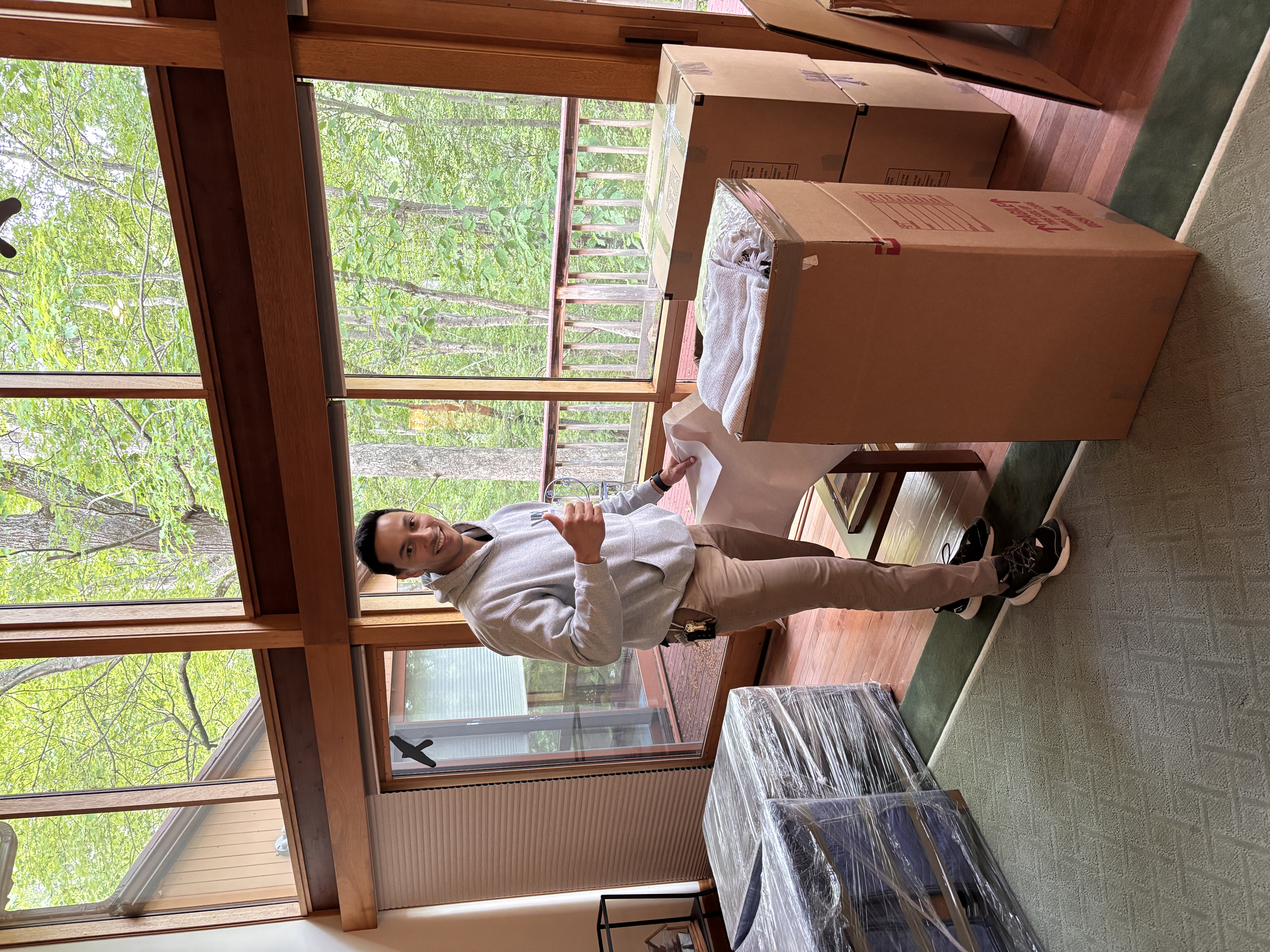 Professionally packed moving boxes